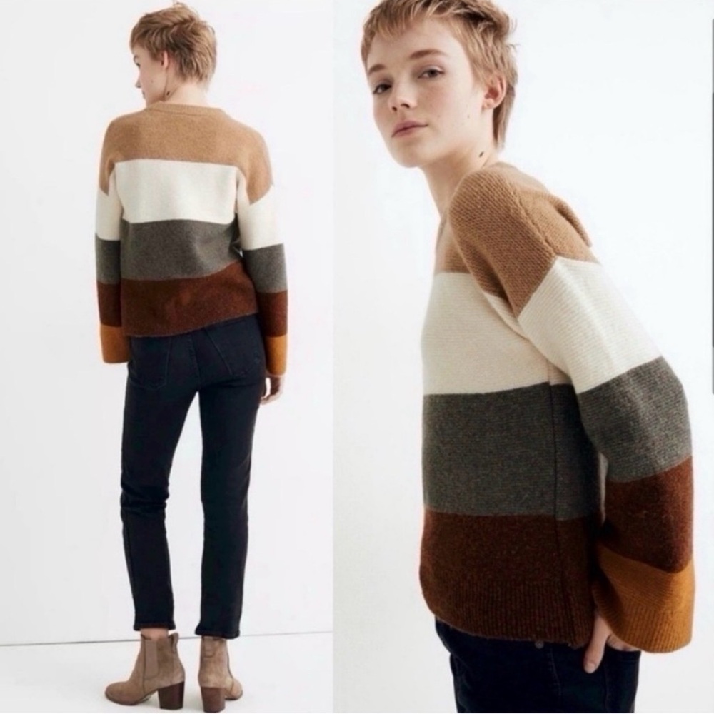 Madewell Andria Pullover Striped Sweater Back to School - Preppy-Small-EUC - Picture 2 of 13